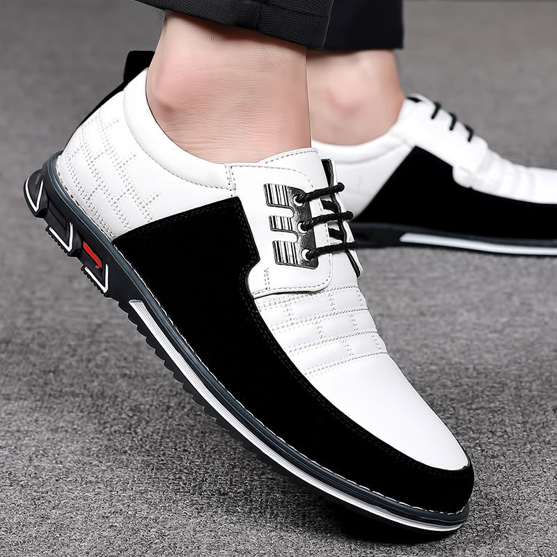 Chaussures décontractées en cuir pour hommes grandes tailles